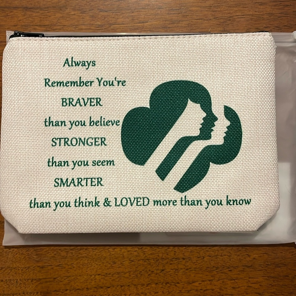 Girl Scout canvas zipper pouch